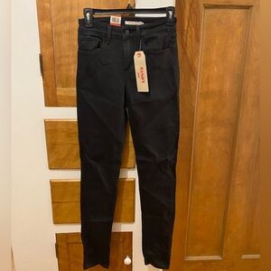 NEW Levi’s Black Denim High Rise Skinny Jeans Size 0 (25x32)